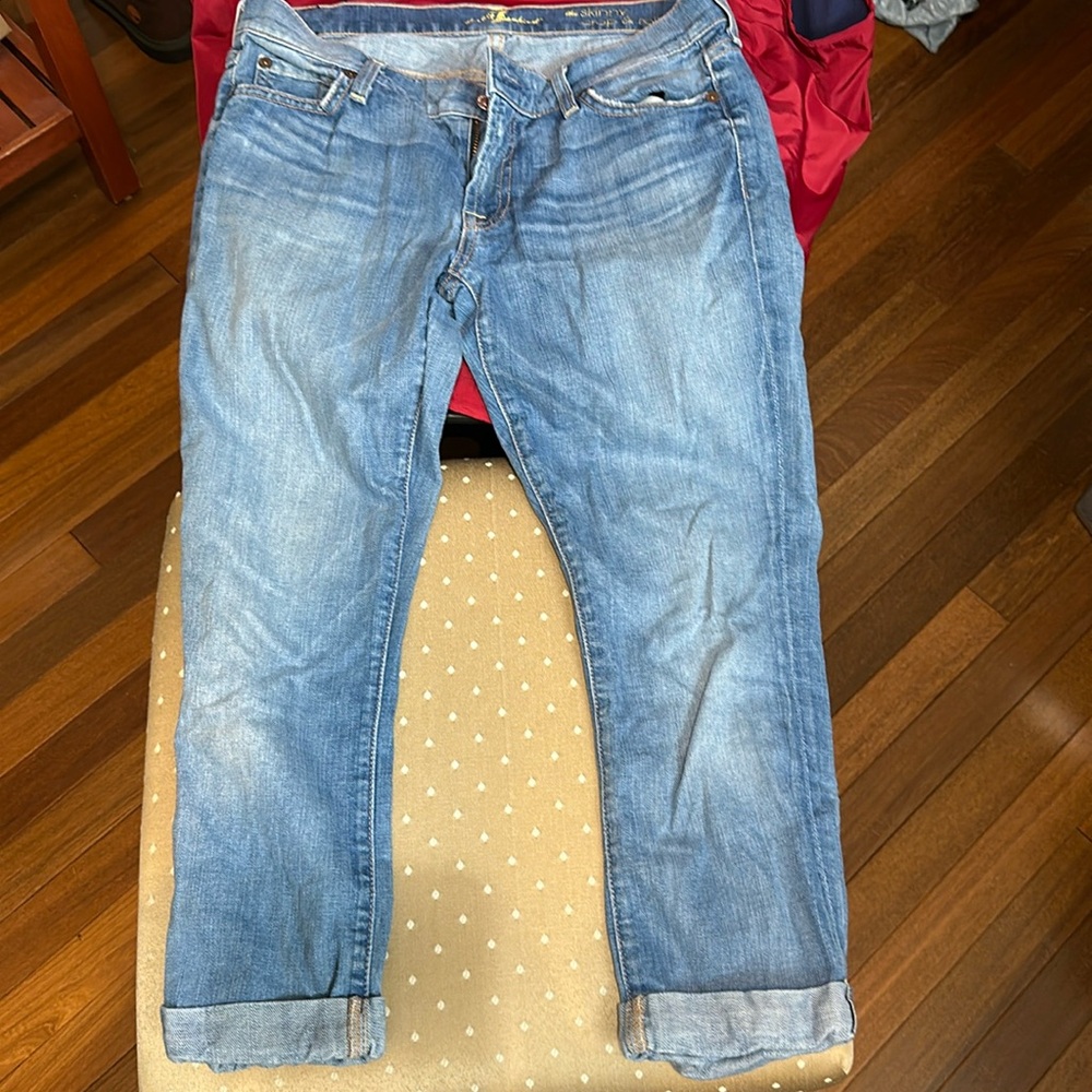 7 for all mankind “the skinny crop & roll” size 27